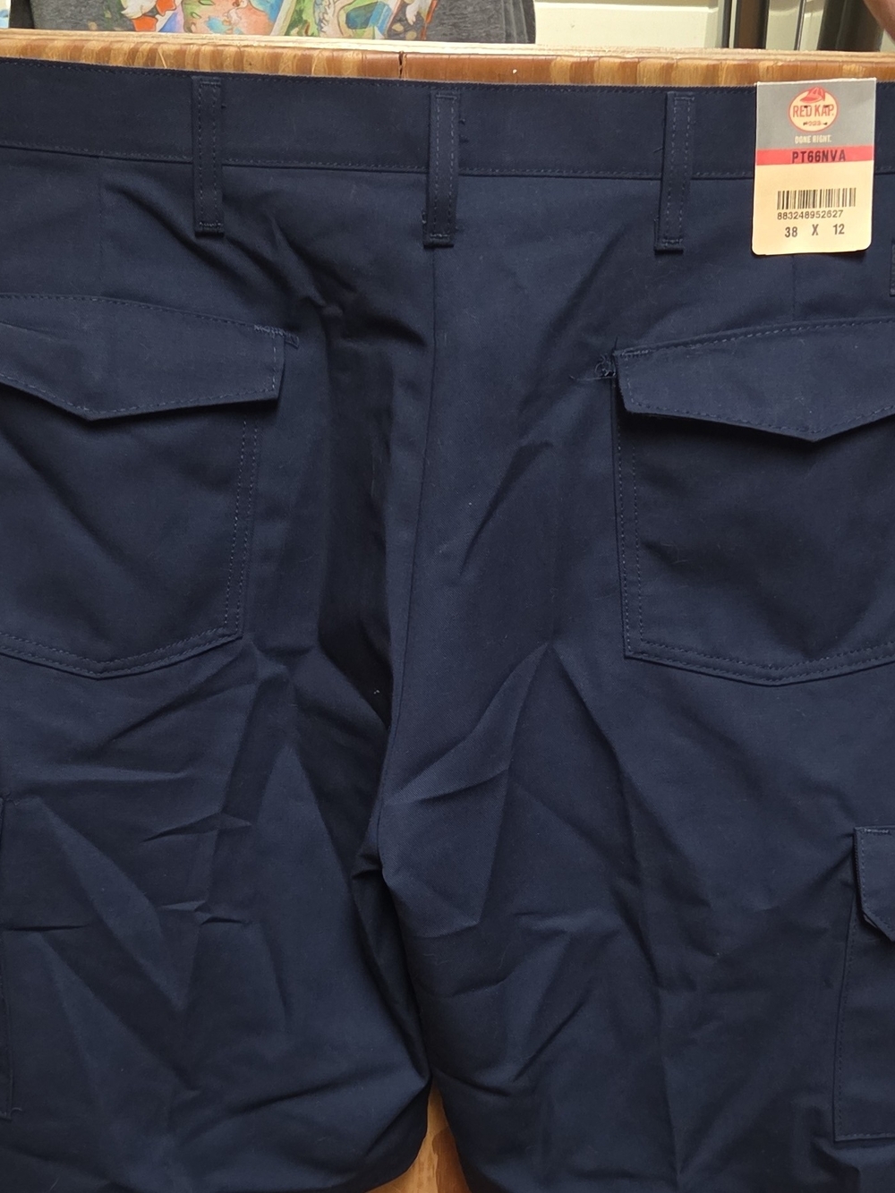 Red Kap Men's Navy Cargo Pants with Utility Pockets